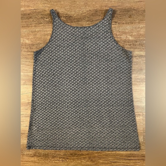 J Jill Wearever Tank Top Women's Medium Black White Sleeveless Shirt I14 - Picture 2 of 5